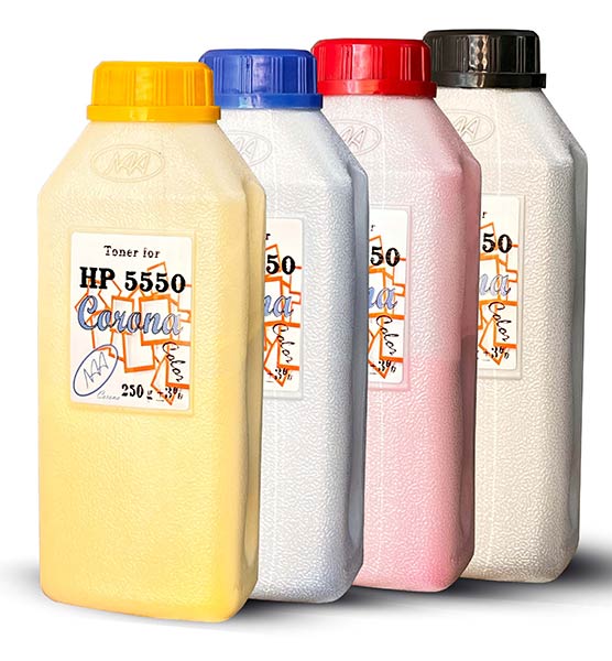 ست چهارتایی تونر اچ پی رنگی 5550 کرونا